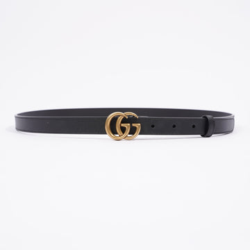 Gucci Marmont Belt Black / Gold Leather 105cm 42