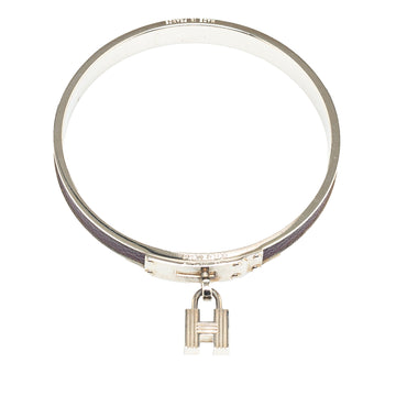 Hermes Leather Kelly Cadena Lock Bangle Bracelet Costume Bracelet