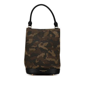 BURBERRY Suede Camouflage Shoulder Bag