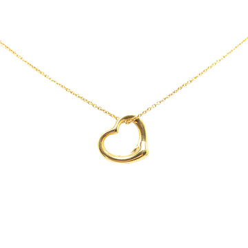 Tiffany Elsa Peretti 18K Open Heart Pendant Necklace