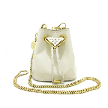 PRADA Mini Patent Drawstring Pouch Crossbody Bag