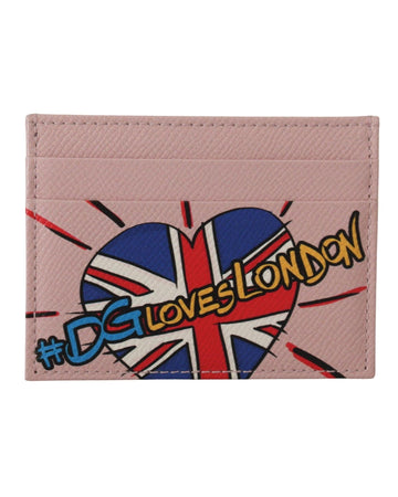Dolce & Gabbana Women's Pink Leather #DGLovesLondon Cardholder Case Wallet
