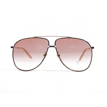 Gucci Aviator Sunglasses Gold / Pink Gradient Lens Base Metal 145mm 61mm