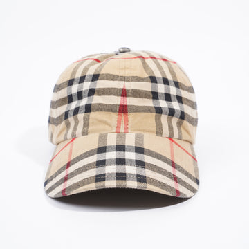 Burberry Check Cap Archive Beige Cotton Large