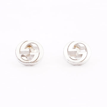 Gucci Interlocking G Earrings Silver Silver Sterling