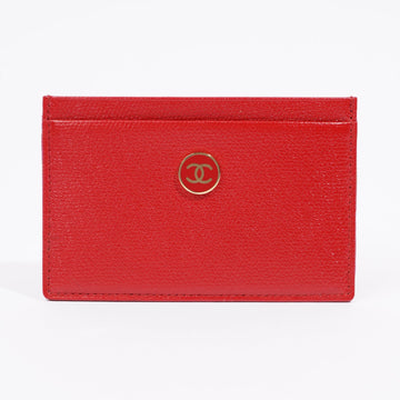 Chanel Classic Card Holder Red Caviar Leather