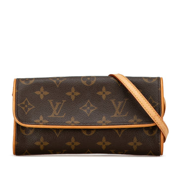 LOUIS VUITTON Monogram Pochette Twin PM Crossbody Bag