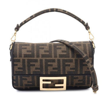 FENDI Small Zucca Canvas Baguette Satchel