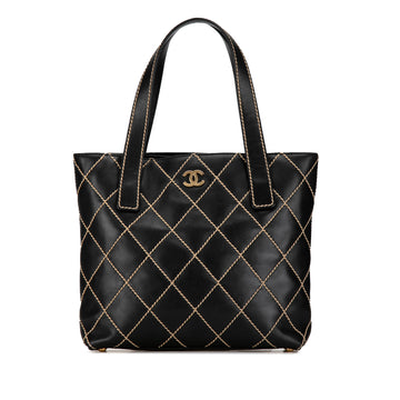 CHANEL CC Lambskin Wild Stitch Handbag