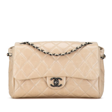 CHANEL Medium Quilted Glazed Calfskin Coco Soft Flap Shoulder Bag