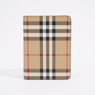 Burberry Passport Cover Check Coated Canvas