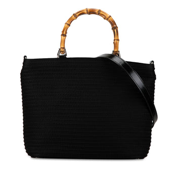 GUCCI Bamboo Nylon Satchel