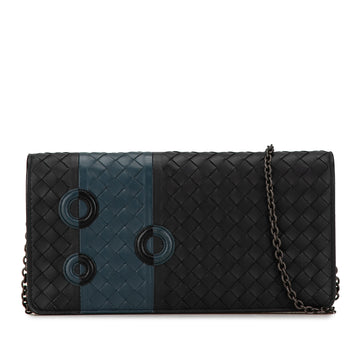 BOTTEGA VENETA Intrecciato Wallet On Chain Crossbody Bag