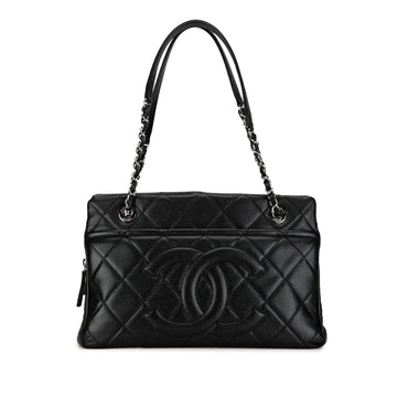CHANEL CC Quilted Caviar Soft Tote Tote Bag