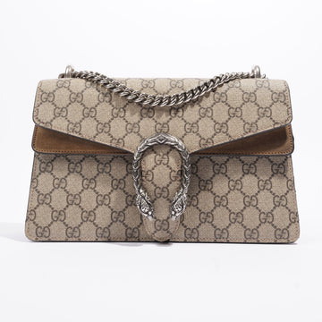 Gucci Dionysus Beige And Ebony GG Supreme Coated Canvas Small