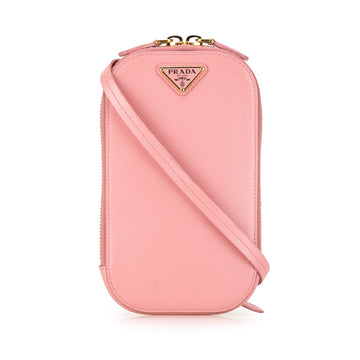 PRADA Mini Saffiano Crossbody Phone Pouch Satchel