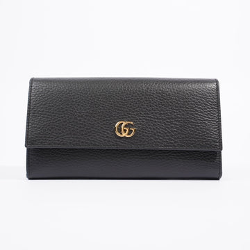 Gucci GG Marmont Long Wallet Black Calfskin Leather