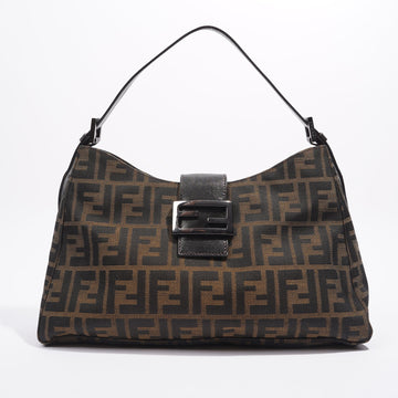 Fendi Zucca Shoulder Bag Brown Canvas