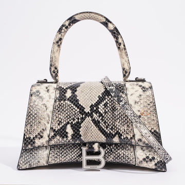 Balenciaga Hourglass Python Embossed Leather Small