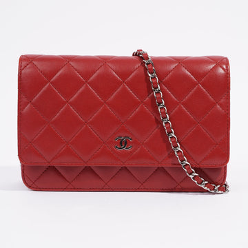 Chanel Wallet On Chain Red