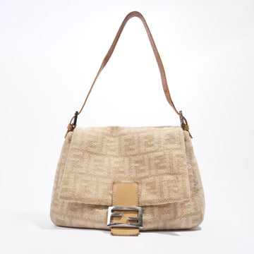 Fendi Mamma Baguette Beige Wool