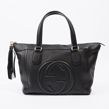Gucci Soho Tote Bag Black Leather