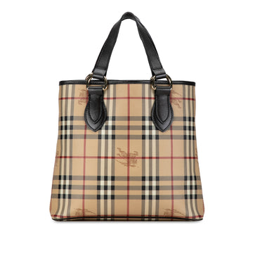 BURBERRY Haymarket Check Tote Tote Bag