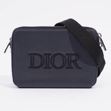 Christian Dior Messenger Pouch Navy Leather