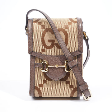 Gucci Jumbo GG Horsebit Brown Canvas