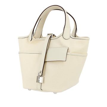 Hermes Toile Goeland and Swift Cargo Picotin Lock 18 Handbag