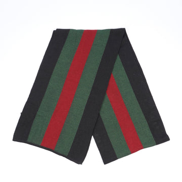 Gucci Classic Stripe Scarf Navy / Red / Green Wool