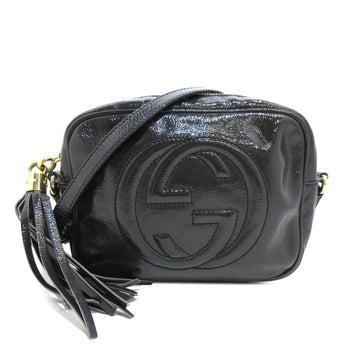 GUCCI Soho Disco Patent Leather Crossbody Bag