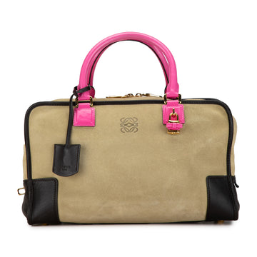 LOEWE Tricolor Suede Amazona 36 Handbag