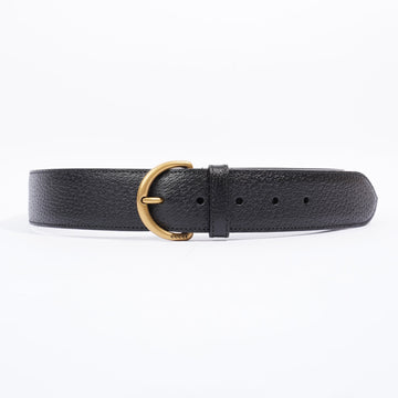 Gucci Buckle Belt Black / Gold Leather 85cm 34