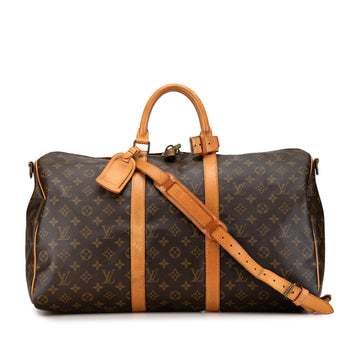 LOUIS VUITTON Monogram Keepall Bandouliere 50 Travel Bag