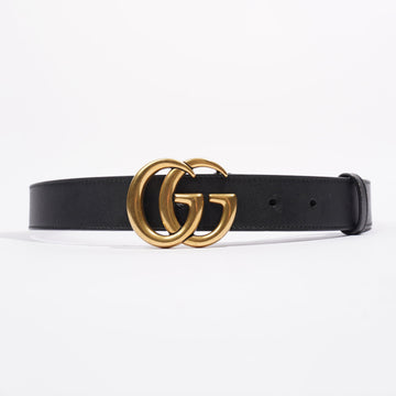 Gucci Marmont Belt Black / Gold Leather 75cm 30
