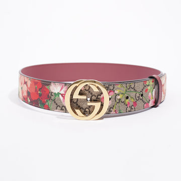 Gucci Interlocking G Bloom Belt GG Supreme Floral Coated Canvas 75cm 30