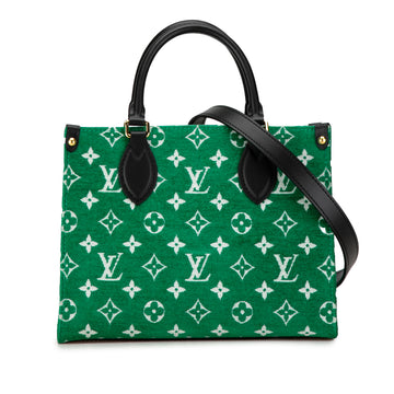 LOUIS VUITTON LV Match Monogram Jacquard Velvet OnTheGo PM Satchel