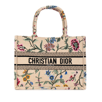 DIOR Medium Petite Fleurs Raffia Book Tote Tote Bag