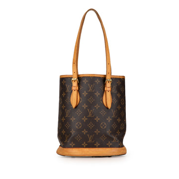 LOUIS VUITTON Monogram Petit Bucket Bucket Bag