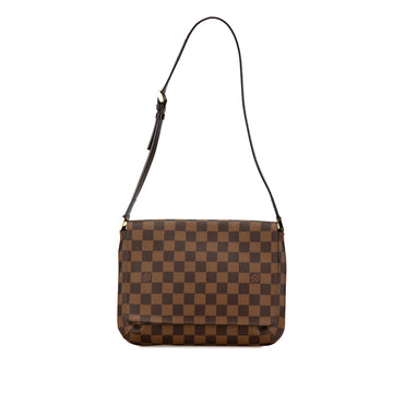 LOUIS VUITTON Damier Ebene Musette Tango Short Strap Shoulder Bag