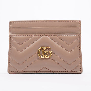 Gucci GG Marmont Card Holder Dusty Pink Leather