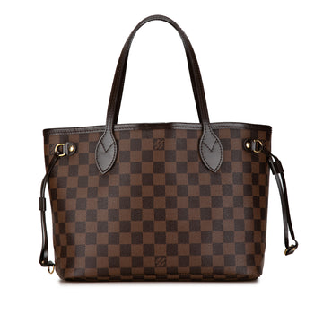 LOUIS VUITTON Damier Ebene Neverfull PM Tote Bag