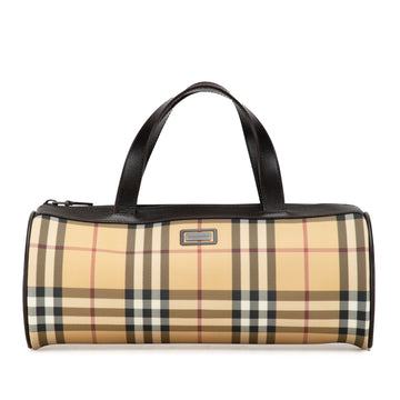 BURBERRY House Check Barrell Handbag