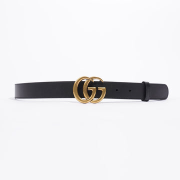 Gucci Marmont Belt Black / Gold Leather 95cm 38
