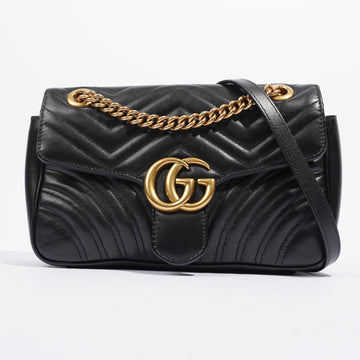 Gucci Marmont Flap Black Matelasse Leather Small