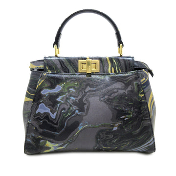 FENDI Mini Marbled Nappa Peekaboo Satchel