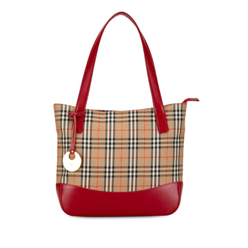 BURBERRY Haymarket Check Tote Tote Bag