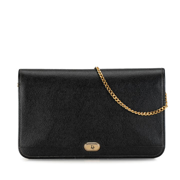 DIOR Leather Chain Crossbody Crossbody Bag