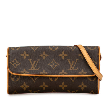 LOUIS VUITTON Monogram Pochette Twin PM Crossbody Bag